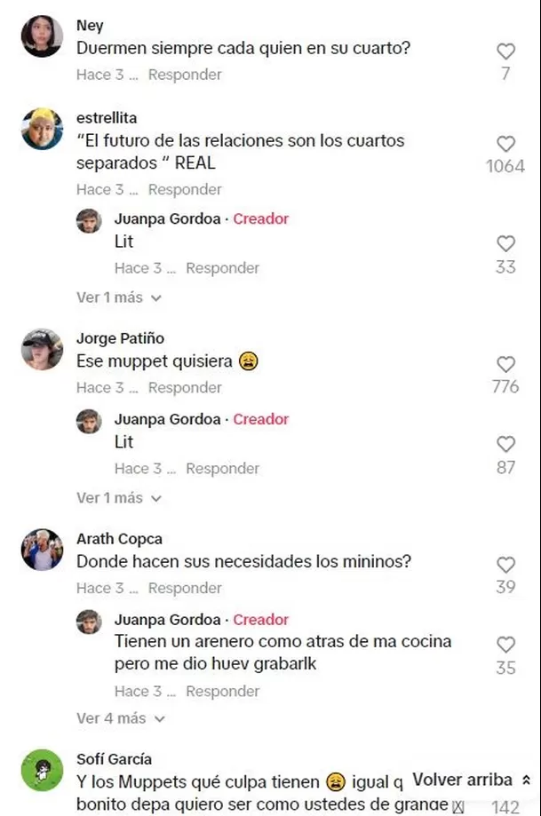 Pareja de tiktokers sorprende al dormir en cuartos separados 