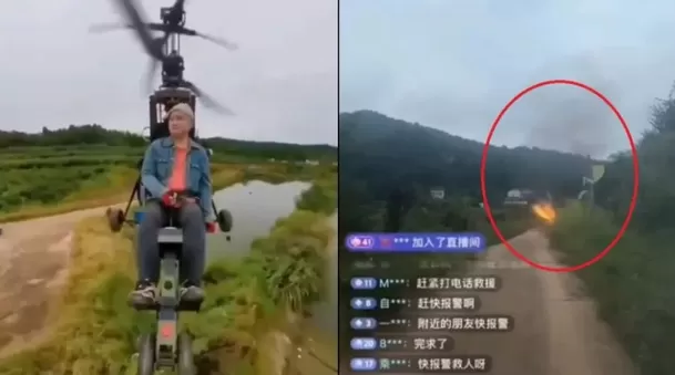 Murió influencer mientras transmitía viaje en helicoptero / Captura Murió influencer mientras transmitía viaje en helicoptero / Captura