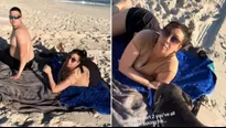 Mujer embarazada encontró a su esposo con otra mujer en la playa / TikTok @kellysophiaava