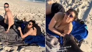 Mujer embarazada encontró a su esposo con otra mujer en la playa / TikTok @kellysophiaava