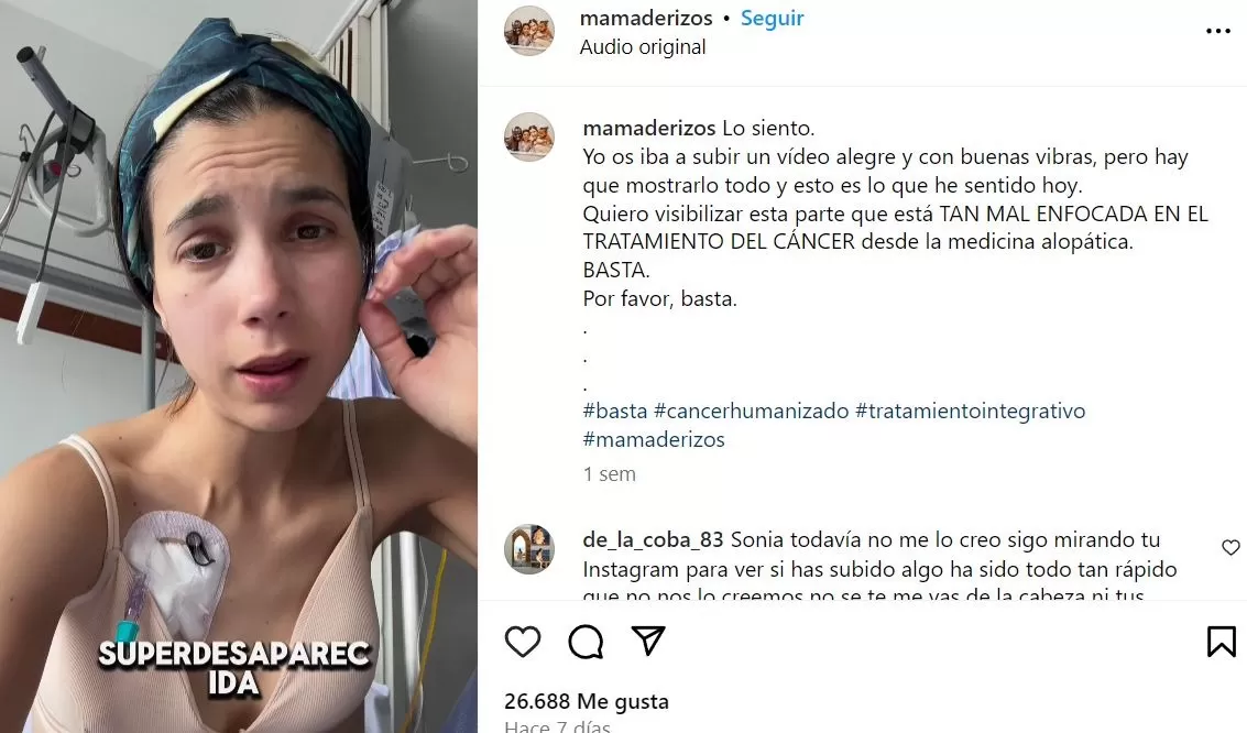 Una de las últimas publicaciones de Sonia Cámara / Instagram