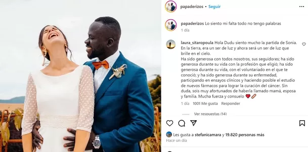 La despedida del esposo de 'Mamá de rizos' / Instagram