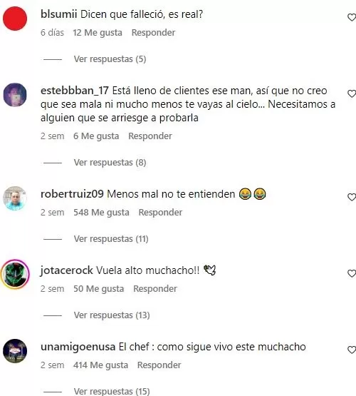 Las reacciones sobre la presunta muerte de Oscar Curi / Instagrm