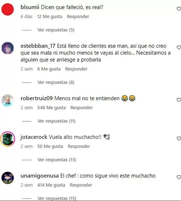 Las reacciones sobre la presunta muerte de Oscar Curi / Instagrm