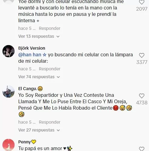 Comentarios en TikTok 