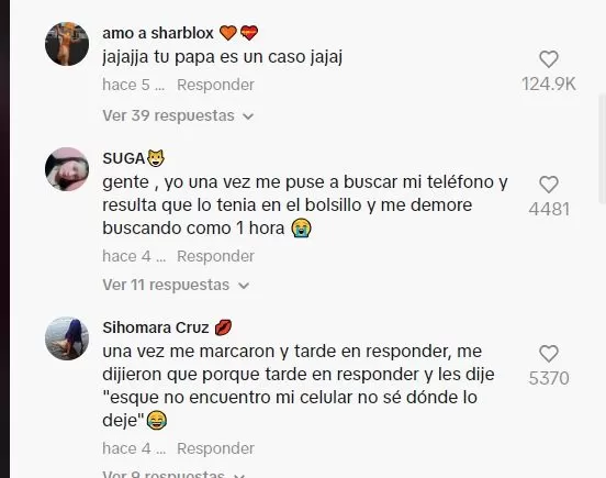 Comentarios en TikTok