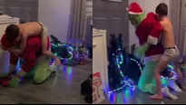 El menor no toleró que 'El Grinch' destruyera su árbol de Navidad / Facebook