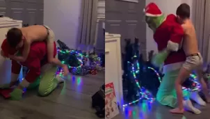 El menor no toleró que 'El Grinch' destruyera su árbol de Navidad / Facebook