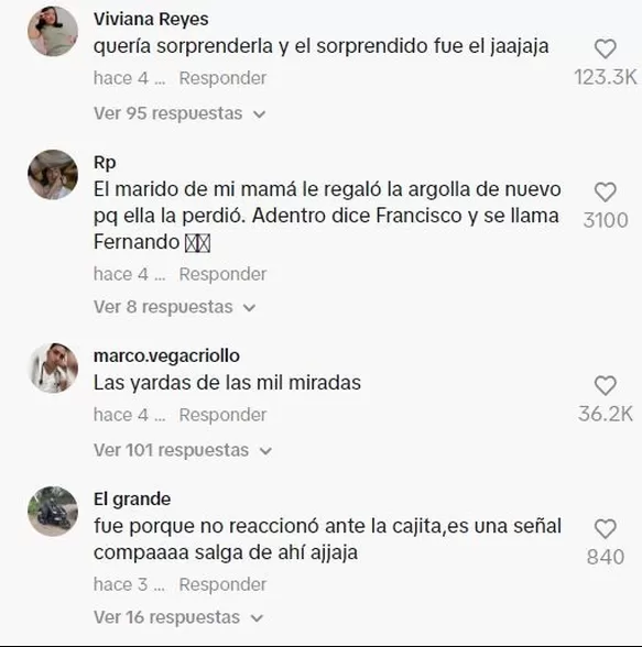 Comentarios en TikTok