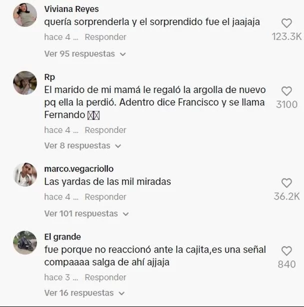 Comentarios en TikTok