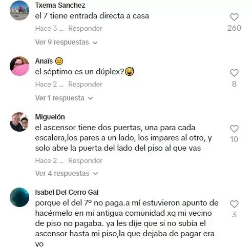 Algunos usuarios se animaron a lanzar algunas teorías sobre por qué el ascensor no llega directamente al octavo piso / TikTok