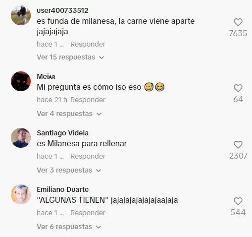 Comentarios en TikTok