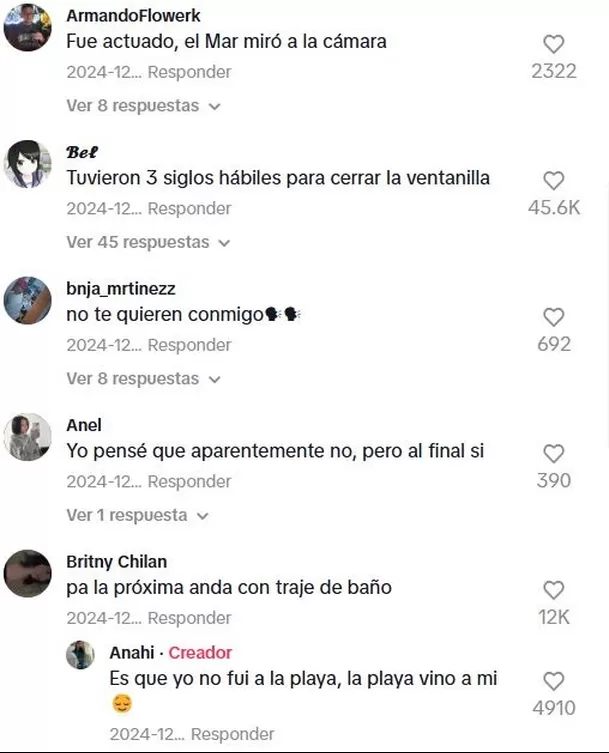 Los usuarios de TikTok opinaron respecto al video / Captura