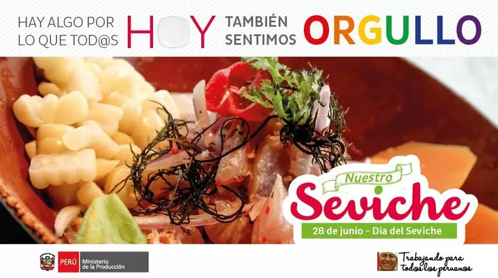 Día del Ceviche, con "Orgullo". Imagen: Twitter @MINPRODUCCION Día del Ceviche, con "Orgullo". Imagen: Twitter @MINPRODUCCION