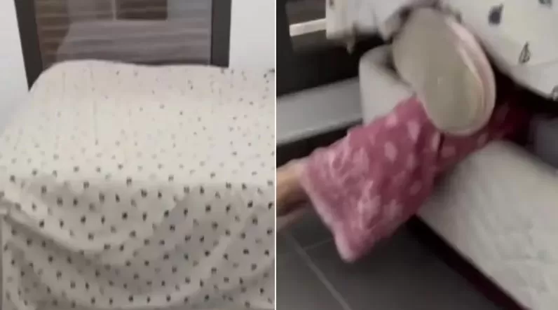 El video fue grabado por la hija de la mujer y se hizo viral / TikTok: @meryrodriguezsnzz