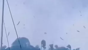 El fenómeno trajo consigo afectaciones materiales en la localidad. Foto: Twitter