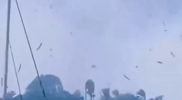 Daños materiales se registraron. Foto: Twitter