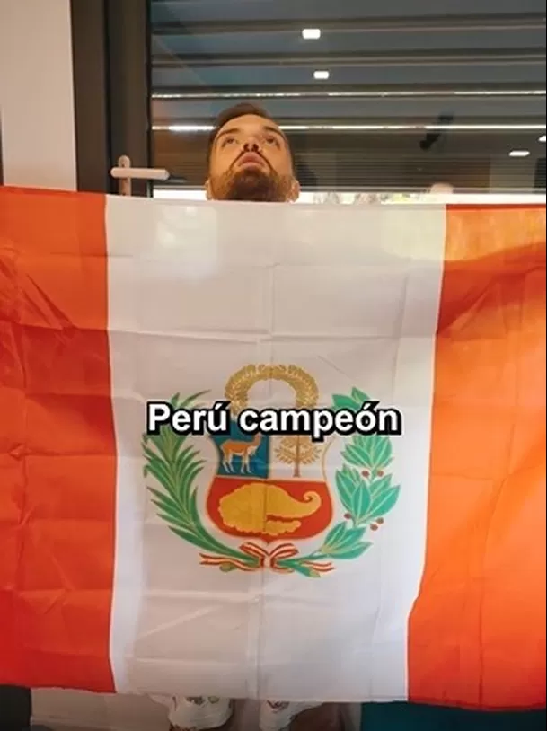 Ibai Llanos celebró la victoria de Perú ante Venezuela en el Mundial de Desayunos. Fuente: Instagram