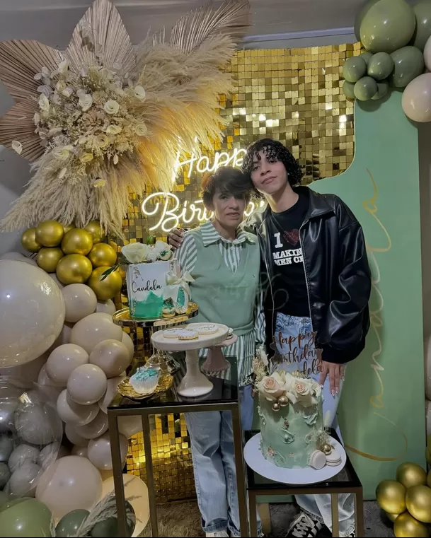 Valentino Palacios con su adorada abuela Candela / Instagram