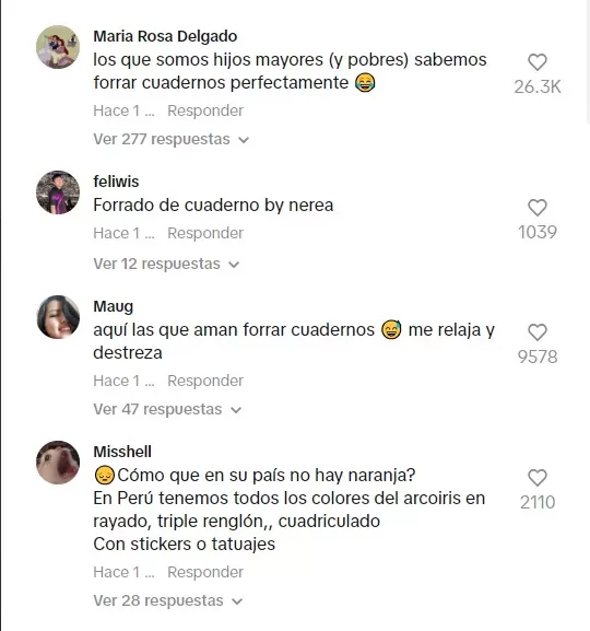 Padres pasan tremenda odisea para forrar los cuadernos de su hija. Foto: TikTok