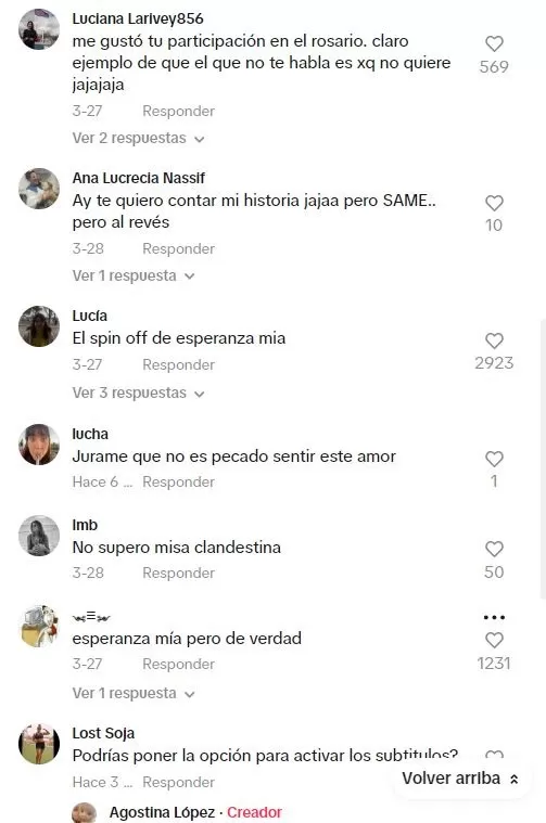 Los usuarios de TikTok quedaron sorprendidos con la historia de Agostina 