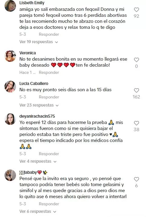 La usuaria de TikTok recibió varios comentarios tras el resultado de su prueba de embarazo 