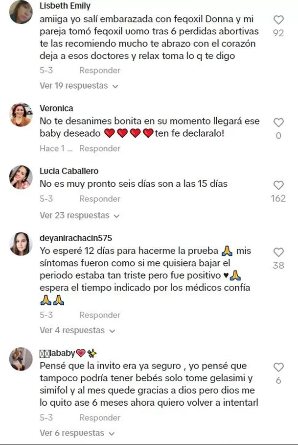 La usuaria de TikTok recibió varios comentarios tras el resultado de su prueba de embarazo 