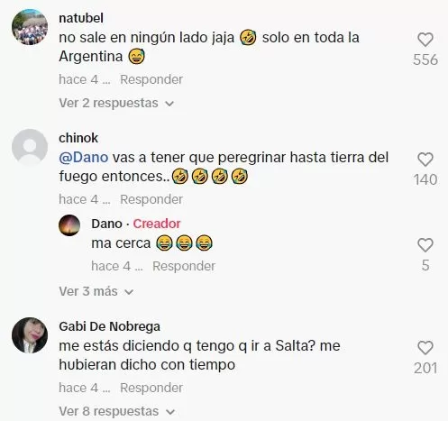 Comentarios en TikTok