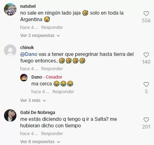 Comentarios en TikTok