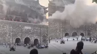 Se derrumbó techo de monumento histórico con turistas en China