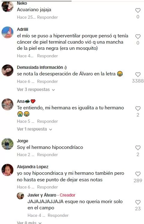 Álvaro generó incontables mensajes en TikTok por su mensaje 