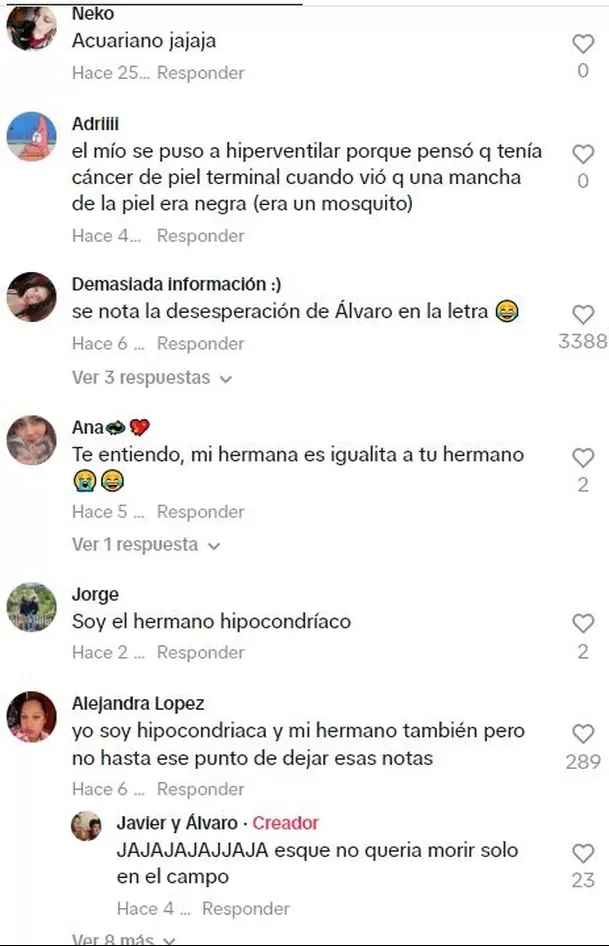 Álvaro generó incontables mensajes en TikTok por su mensaje 