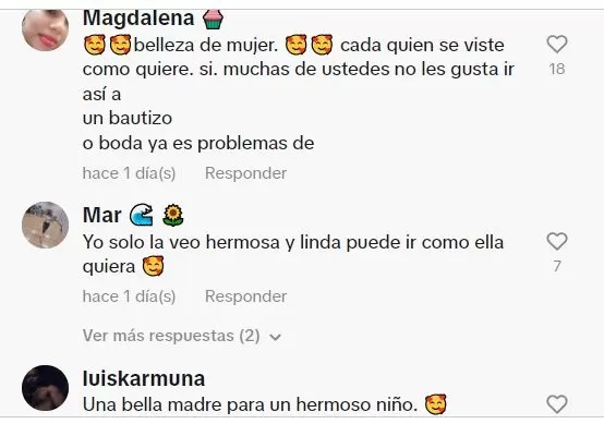 Comentarios sobre la mujer que lució sexy vestido en bautizo de su hijo / TikTok