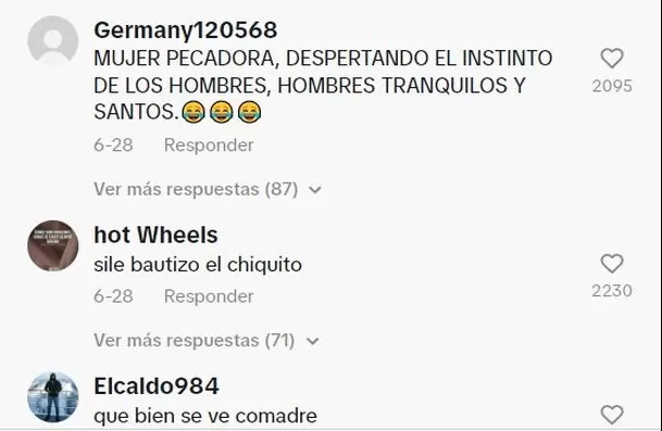 Comentarios en contra a mujer que lució sexy vestido en bautizo de su hijo / TikTok