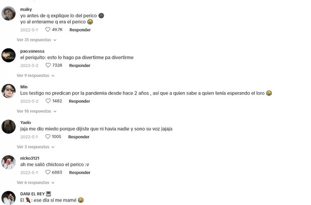 Comentarios en TikTok