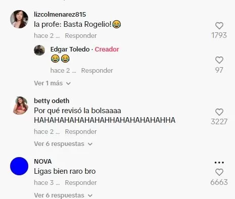 Comentarios en TikTok