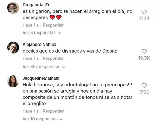 Algunos usuarios de TikTok se solidarizaron con la joven 