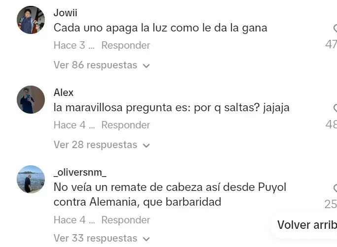 Reacciones en TikTok tras el golpe de la joven 