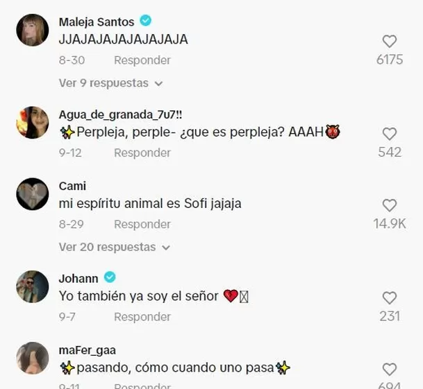 Comentarios en TikTok