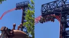 ¡Terror en las alturas! Turistas quedaron colgados boca abajo en montaña rusa 