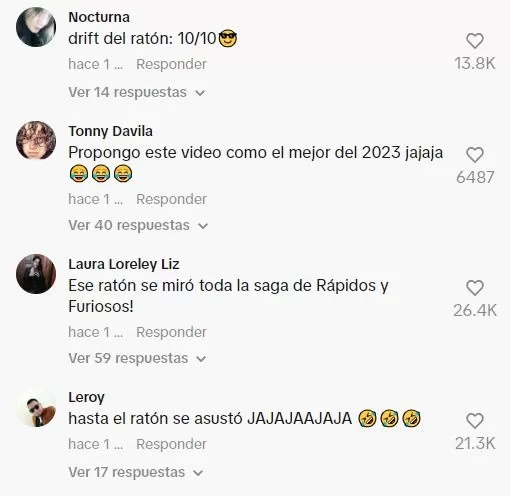 Comentarios en TikTok