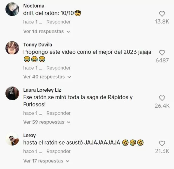 Comentarios en TikTok