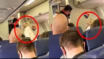 TikTok: Aeromoza baila luego de que una pareja que no quería usar mascarilla fue echada de avión. Foto: Captura / Video: TikTok @b_edler56