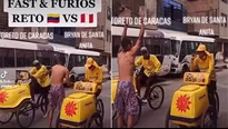 TikTok: Un heladero peruano y otro venezolano realizan piques al estilo de 'Rápidos y furiosos'. Foto: Captura / Video: TikTok @djallen_ve