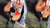 TikTok: Joven bebe leche chocolatada en tienda y la devuelve a la refrigeradora. Video: Amor por México