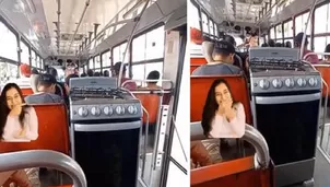 TikTok: Joven causa furor en las redes sociales por llevar su cocina en un bus. Foto: Captura