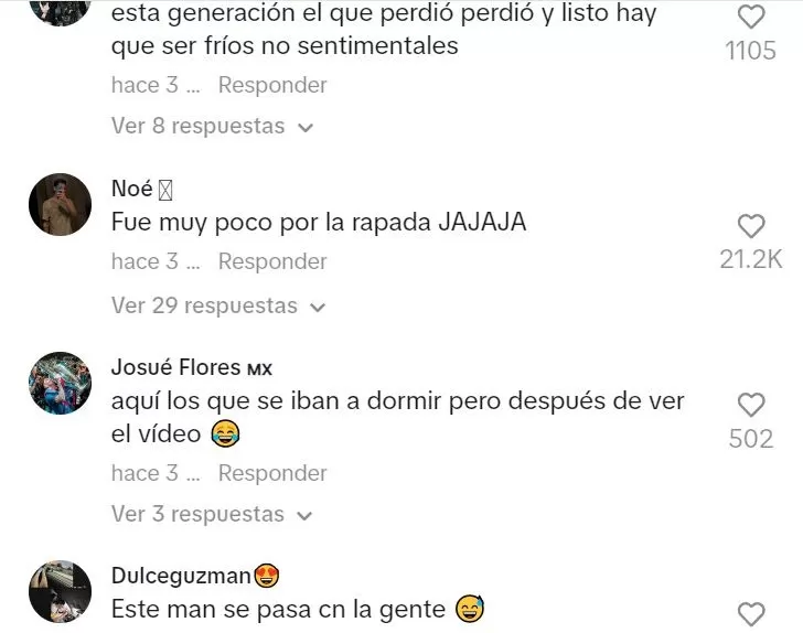 Comentarios en TikTok