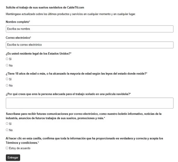 El cuestionario para postular al "trabajo soñado" de Cable TV
