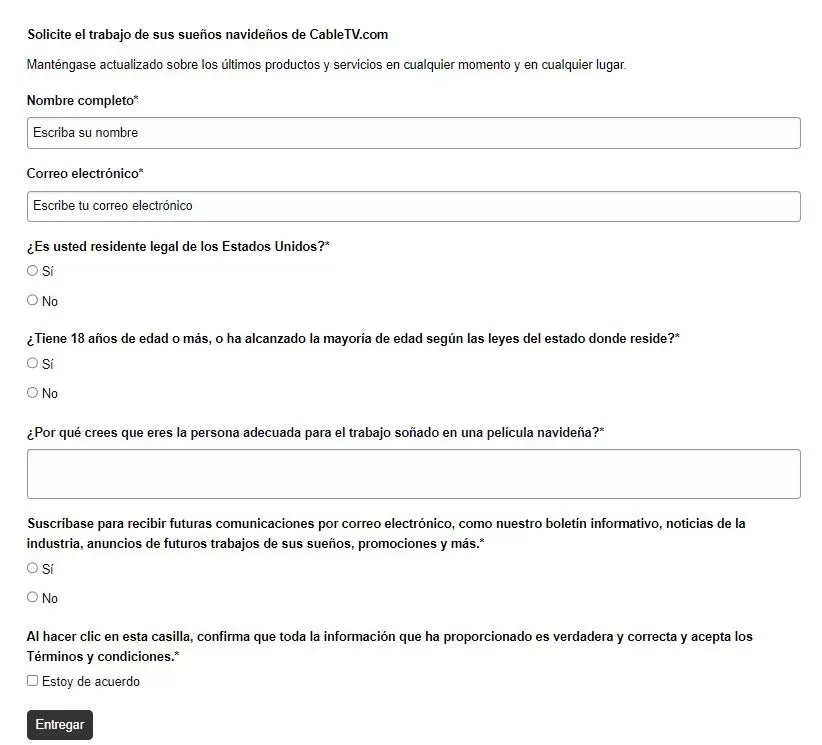 El cuestionario para postular al "trabajo soñado" de Cable TV