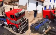 Transformers: Optimus Prime no logró subir cuesta empinada en Cusco y se volvió viral - Noticias de avion
